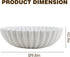 Plukers Large Modern Decorative Ruffle Bowl for Home Decor Fruit Bowl Organic Catch All Key Kitchen Entryway Shelf