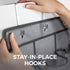 HOME GENIE 24 Pocket Strong Over Door Shoe Organizer, Holds Up to 40 Pounds, Large Breathable Mesh Pocket (Gray)