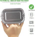Stainless Steel 4-Pack Food Storage Containers Set, Reusable Metal Lunch Boxes with Lids, 550 ml, BPA-Free