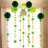 Cheerland Green Shamrock Garland - St Patricks Day Decorations, 52Ft Hanging Streamers