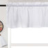 Curtain Valance, Waffle Weave Waterproof Window Valance for Bathroom, 60" x 15", White