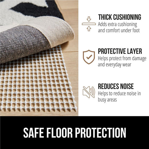 Gorilla Grip Extra Strong Rug Pad Gripper, Thick, Slip and Skid Resistant Pads for Hard Floors, 2x8 FT