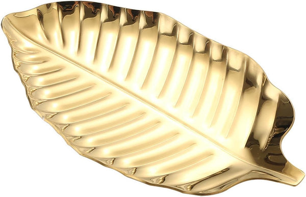 Gold Spoon Rest for Kitchen Counter, Stainless Steel Leaf Spoon Holder, Coffee Spoon Rest, Kitchen Decor, Dessert
