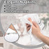 200 Pack 16" 16" Teling Disposable Hand Towels for Bathroom, Soft and Absorbent Paper Guest Towel Cloth Like Silver