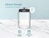KooK Glass Storage Containers with Lids, 1 Gallon, Set of 2, Black Circular Glass Jars for Kitchen Storage