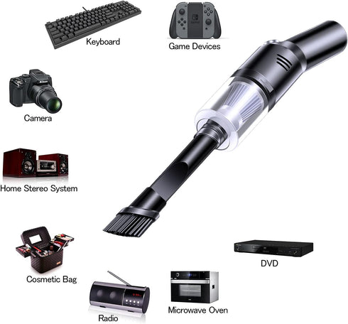 Portable Mini Car Vacuum Cleaner, High Power Cordless Handheld Rechargeable Vacuum Cleaner for Desk V06