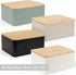 Countertop ZICOTO Beautiful Bread Box With Wooden Lid For Your Kitchen - Spacious Container Perfectly Stores Your