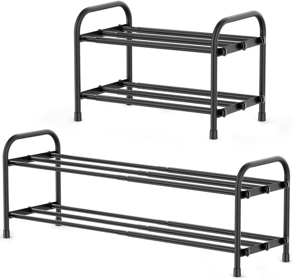 INSMART 2-Tier Expandable Shoe Rack:Stackable and Adjustable Shoes Organizer Storage Shelf, Sturdy