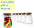 6Pcs 100ml Mini Glass Decorative Bottle with Cork Stopper, Empty Glass Jars for Party Wedding Favor Storage