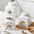 17 oz Set 2, HOMBENE Kitchen Canisters Ceramic Containers, Food Storage Jar with Airtight Lids, Containers Jar