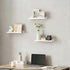 Set 6, 16 Inch Nursery Book Shelves of White Metal Floating Shelves for Wall, Scalloped Book Shelf for Kids Room