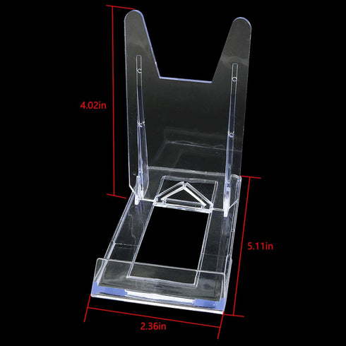 Acrylic Plate Stands FMHXG 3PCS Two Part Adjustable Clear Acrylic Plastic Display Stand Easel, Plastic Display Holders