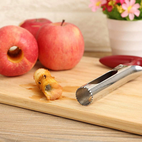 AKIRO Apple Corer, Stainless Steel Kitchen Gadget Tool for Fruit Seeder, Core Remover for Apple and Pear