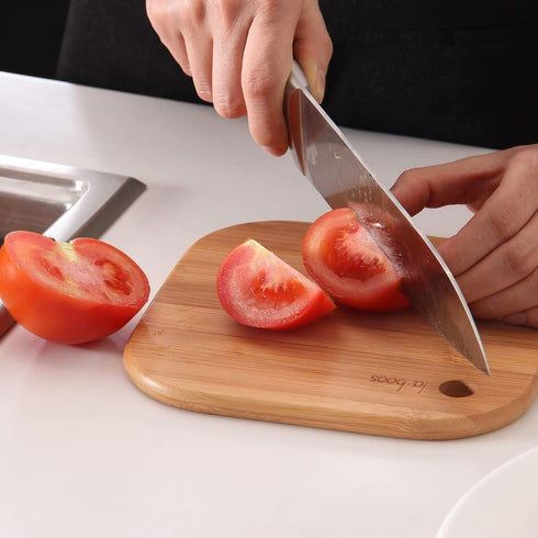 Home Mini Cutting Board, Small Fruit Cutting Board, Solid Bamboo Wood Board, Set of 2