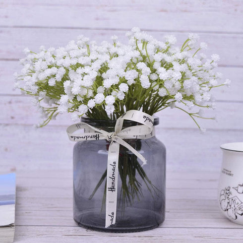 10Pcs 30 Bunches White Babys Breath Artificial Flowers - Real Touch Fake Gypsophila for Wedding Decor