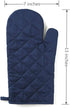 Anyi Oven Mitts - Professional Heat Resistance Kitchen Cotton Oven Gloves for Grilling, Cooking, 2-Pack with Soft Lining
