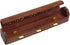 raajsee Beautiful Handmade Wooden Brown Incense Stick Holder Burner Coffin Box - Ash Catcher with Brass Inlay - Home