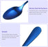 uxcell Long Handle Spoon Set of 4, 7.5-Inch Stainless Steel Ice Cream Cocktail Coffee Spoons for Mixing, Beverage (Blue)