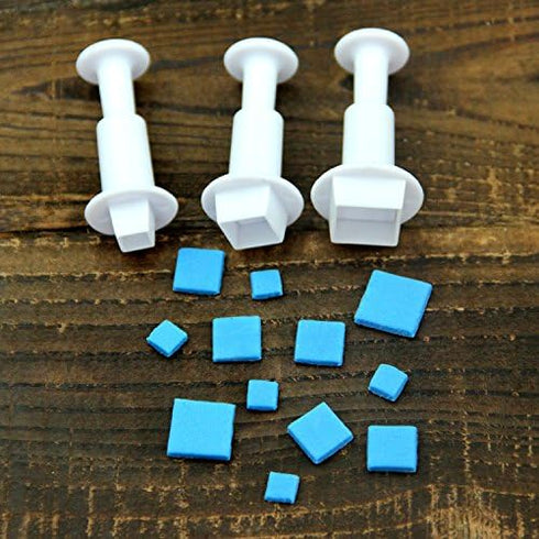 Cookie Cutters, Plunger Cutter Cake Decorating Supplies, 16 Pcs Fondant Molds, Heart/Square/Oval/Circular/Star