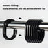 Premium Plastic Shower Curtain Rings, 24Pcs Hooks with Easy Snap Closure for Standard Shower Rods