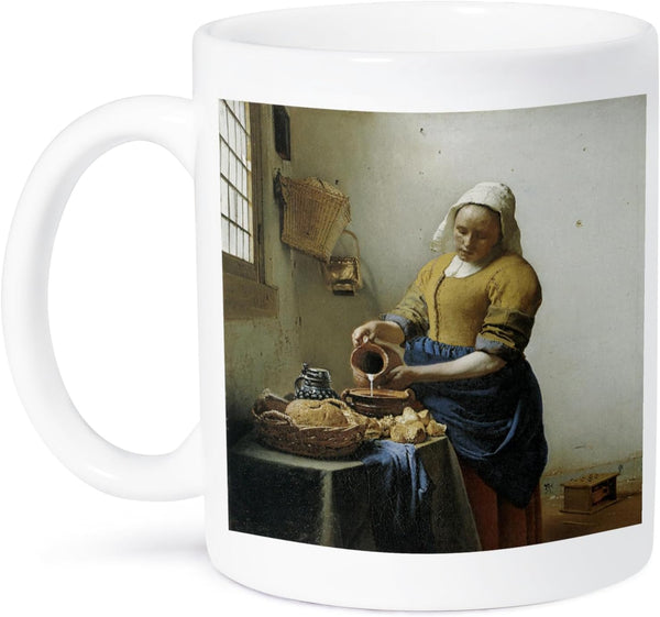 3dRose The Milkmaid by Johannes Vermeer Mug, 15 oz, Ceramic, c. 1658