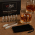 Bullet Whiskey Chillers Stones, Set of 6 Stainless Steel Bullet Shaped Ice Cubes, Gift Box, Tongs, Storage Bag