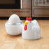 Chicken Shaped Microwave Egg Boiler for Perfectly Cooked Eggs in Minutes - egg boilers - egg boiler microwave - microwave egg boiler 1 egg - egg cooker, White