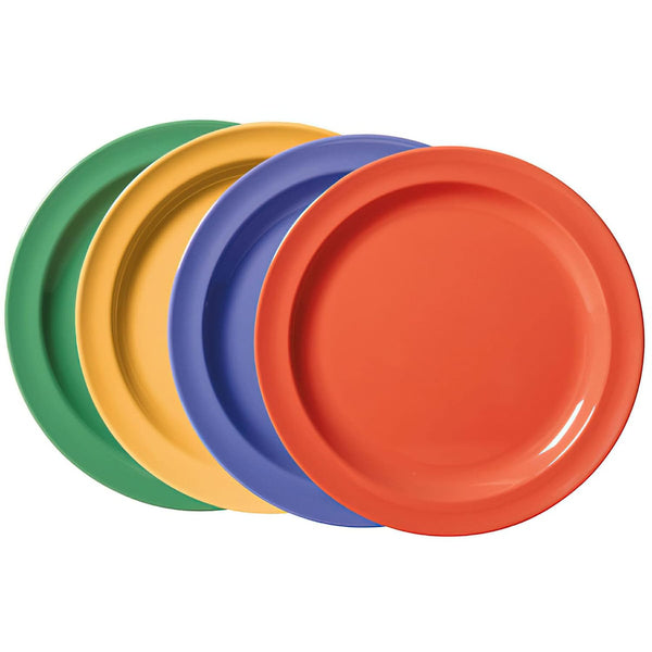 G.E.T. DP-906-MIX Melamine Round Appetizer Plates, 6.5", Set of 12, Mardi Gras Mix