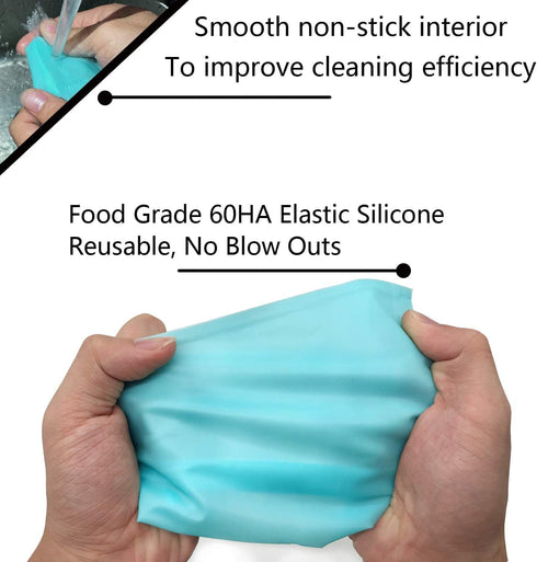 Piping Bags and Tips Set - Reusable Frosting Piping Kit for Baking with Silicone Rings, Cake Decorating Tools