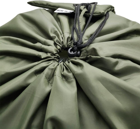 Army Green Laundry Bag Backpack, 27” x 34” Heavy Duty with Shoulder Straps, Drawstring Closure for College, Travel