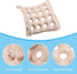 PATIKIL Inflatable Seat Cushion, 2 Pack Portable Air Seat Pad for Wheelchairs Office Chairs, Breathable Beige
