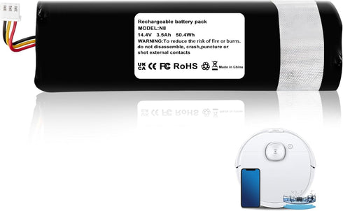 Replacement Battery Pack 14.4V 3.5Ah Compatible with Ecovacs Deebot N8, Ozmo 905 920 930 937 Series