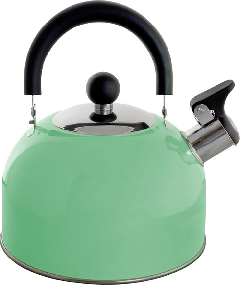 Lily's Home 2 Quart Stainless Steel Whistling Tea Kettle, Perfect Stovetop Tea and Water Boiler for Home or Dorm