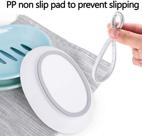 WYOK 2-Pack Soap Dish with Drain, Plastic Sponge Holder, Easy Cleaning Soap Saver Tray for Bathroom