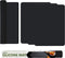 Silicone Mat for Kitchen Counter, BPA-Free Heat-Resistant Non-Slip Table Mat, 4pcs (Black, 15.7×11.8inch)
