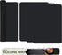 Silicone Mat for Kitchen Counter, BPA-Free Heat-Resistant Non-Slip Table Mat, 4pcs (Black, 15.7×11.8inch)