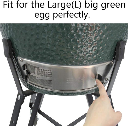 Upgrade Slid Out Ash Drawer for Big Green Egg Accessories Ash Clean Tool, Green Egg Replacement Parts, Stainless