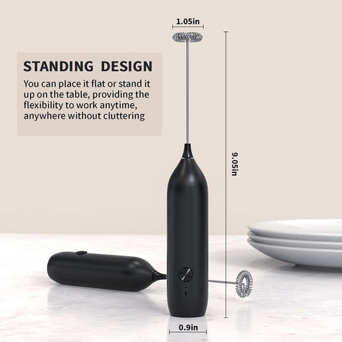 Handheld Electric Milk Frother, 500mAh Type-C Rechargeable Mini Blender for Coffee, Hot Chocolate, Eggs, Juice