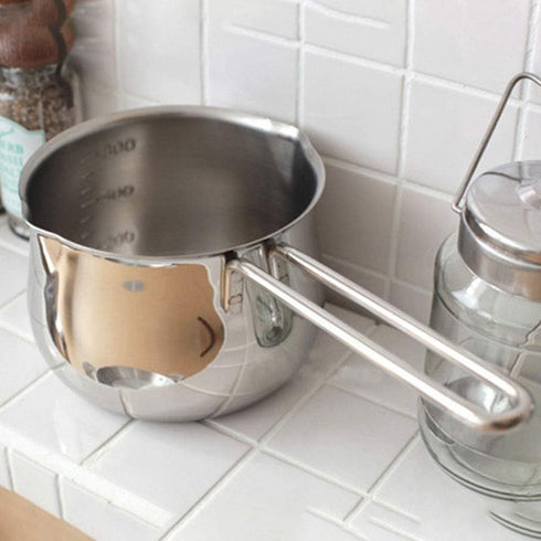 12cm Stainless Steel Milk Pan, Non Stick Soup Pot for Induction and Oven, Dishwasher Safe Cookware