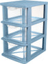 Zerodeko 3 Drawers Plastic Organizer Storage, Clear 3-Drawer Desktop Unit for Arts and Crafts