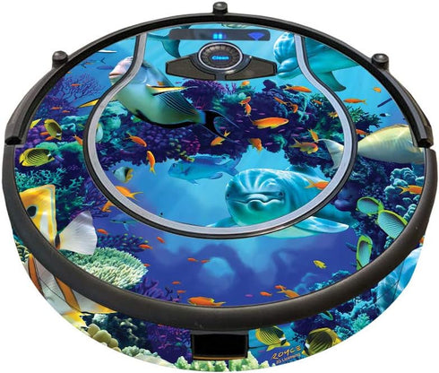 MightySkins Skin for Shark Ion Robot 750 Vacuum - Ocean Friends | Durable Vinyl Wrap Cover | Easy to Apply, Remove