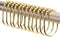 2 Lb. Depot Wide Shower Curtain Rings - Set of 12 Easy Glide Rollers with Decorative Gold Finish
