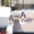 Set 2 (76mm,89mm) Crystal Prism Clear Faceted Glass Olive Prisms Chandelier Crystal Hanging Ornaments for Christmas