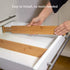 Fabsome Drawer Divider 6 Pack, Adjustable Bamboo Kitchen Organizers 17''-22'', Wooden Dresser Separators for Nursery