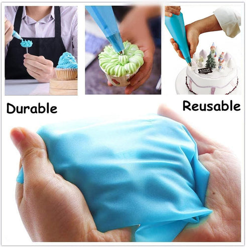Piping Bag and Tips Cake Decorating Kit, Includes Cupcake Icing Tips with Pastry Bag