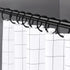 Shower Curtain Hooks - Rustproof Decorative Metal Round Rings for Bathroom Shower Rod, 12 Pack (Black)