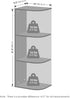 3-Tier Furinno Reed Corner Shelf, Corner Bookshelf, Book Shelf, Corner Shelves, Storage Rack, for Organization