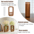 2 Walnut Wood Terrarium Planter - Glass Test Tube Vase & Boho Plant Stand for Hydroponics, Home Office Desk Decor