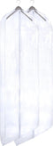 Handy Laundry Clear Vinyl Gown Bag, Set of 2 (24 X 65 Inches) for Coats, Suits, Dresses, Dust-Free