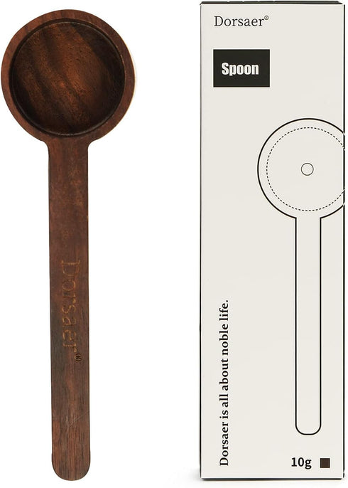 Wood Scoop for Canister - Measuring Spoon for Coffee Beans, Ground Coffee, Protein Powder, Spices, Tea, Bath Salt